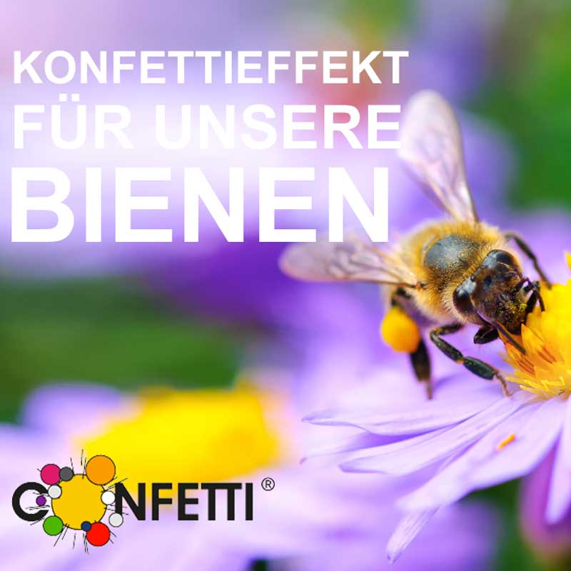 Konfetti Effekt Bienen