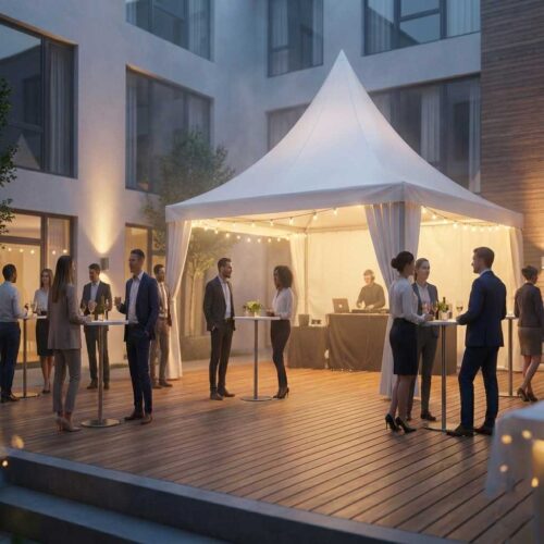 Pagodenzelt 5x5m für Firmenevent